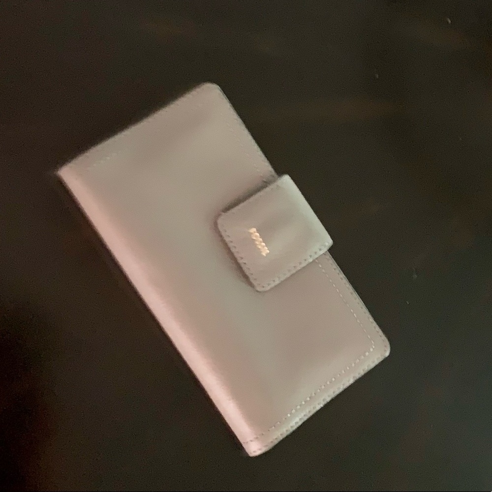 FOSSIL LOGAN RFID-BLOCKING TAB CLUTCH- GRAY